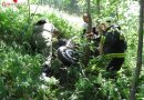 Stmk: Motorradbergung aus Waldstück in Bad Ausee