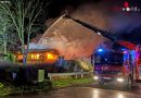 Deutschland: Feuer vernichtet Einfamilienhaus aus Holz