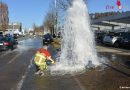 Schweiz: Wasserfontäne nach dem Ramponieren eines Hydranten