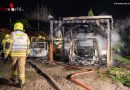 Oö: Zwei Autos unter Carport in Bad Hall ausgebrannt