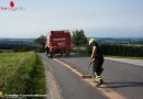 Nö: Feuerwehr Biberbach erneut bei Ölspur-Beseitigung im Einsatz