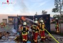 Deutschland: Müllcontainerbrand beim EDEKA Center beschäftigt Bruchsaler Feuerwehr (+Video)