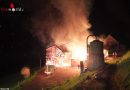 Schweiz: Scheune bei Brunnadern in Flammen