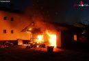 Oö: Berufsfeuerwehr und zwei freiw. Wehren bekämpfen Garagenbrand in Linz-Ebelsberg