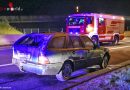 Oö: Autobrand auf der Westautobahn bei Eberstalzell