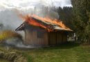 Stmk: Fischerhütte in Eisbach-Rein in Vollbrand