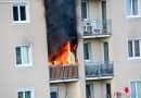 Oö: Balkon-Vollbrand im 2. Stockwerk eines Ennser Mehrparteienhauses