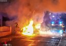 Oö: Auto in Enns in Vollbrand