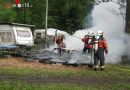 Schweiz: Wohnwagen auf Campingplatz in Filzbach in Flammen aufgegangen