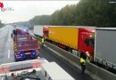 Nö: Ein verletzter Lenker bei Auffahrunfall mit drei Lkw auf der A4 bei Fischamend