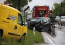 Oö: Frontalcrash auf der Eferdinger Straße in Fraham fordert zwei Verletzte