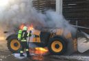 Oö: Brennender Radlader in Frankenmarkt