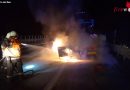 Stmk: Reifenbrand an Fahrzeugtransporter auf A9 → Feuerwehr rettet Ladung