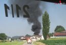 Deutschland: Vollbrand eines Traktors in Geisenhausen