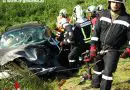 Nö: Schwierige Unfall-Menschenrettung auf der LB41 bei Hocheneich