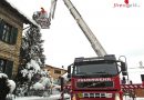 Oö: Bad Goiserer Feuerwehr holt per Teleskopmastbühne Katze vom Baum