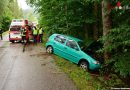 Oö: Frau mit Pkw bei Gramastetten gegen Baum gekracht