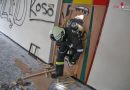 Oö: Große Einsatzübung von 10 Feuerwehren in alter Hauptschule Grieskirchen