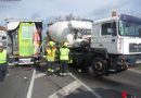 Nö: B17 in Guntramsdorf → Klein-Lkw gegen Betonmischer