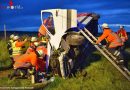 Deutschland: Feuerwehr rettet auf der A7 schwer verletzten Lenker aus Lieferwagen