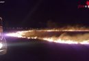 Nö: Feuerstart in die neue Saison im Bereich Schießbahn Großmittel: 22 Hektar brannten lichterloh