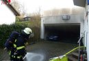 Deutschland: Garage bei Brand im Inneren mit Büffelwinde geöffnet