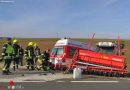 Nö: Kollision zwischen Traktor und Rettungsfahrzeug in Hollabrunn