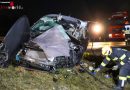 Oö: Pkw kollidiert auf B1 bei Hörsching mit Lkw → 1 Toter