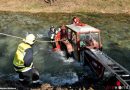 Nö: Traktorbergung im 3°C kaltem Wasser in Hohenberg