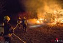 Oö: Garten-/Fischerhütte in Alkoven in Vollbrand (+Video)