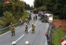 Oö: Vom “Sekunden-Einsatz” bei Ölspur zum 5-stündigen Lkw-Bergungseinsatz