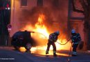 Deutschland: Gasbetriebener VW Touareg in Iserlohn in Flammen