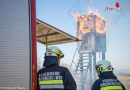 Nö: Hochstand in Engelmannsbrunn in Vollbrand