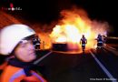 Nö: Autovollbrand auf der A1 bei Kirchstetten