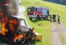 Tirol: Brand eines Mähtracs in Kitzbühel