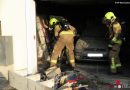 Nö: Auto brennt in Garage in Korneuburg