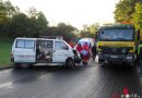 Oö: Unfall mit Kindergarten-Kleinbus in Landshaag – Großaufgebot von Rettungskräften im Einsatz