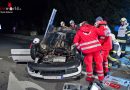 Stmk: Eingeklemmte Person nach Autoüberschlag bei Lannach