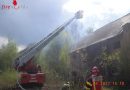 Stmk: Brand einer Lagerhalle im ehemaligen Industriegelände Leoben