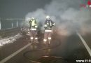 Stmk: Autobrand statt Verkehrsunfall auf der A2 bei Ligist