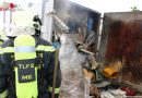 Nö: Containerbrand im Altstoffsammelzentrum in Maria Enzersdorf