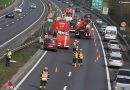 Oö: Autoüberschlag auf der A25 bei Marchtrenk