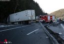 Stmk: Schwerer Auffahrunfall mit zwei Lkw auf A9 bei St. Michael