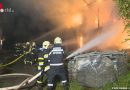 Stmk: Abschnittsalarm bei Wirtschaftsgebäudebrand am Mitterberg