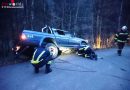 Oö: Autobergung durch die Feuerwehr Mitterweißenbach