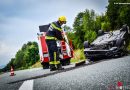 Stmk: Verkehrsunfall auf der A2 → riesiges Glück bei einem filmreifen Crash