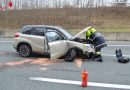 Stmk: Pkw fährt gegen Betonleitwand – Dachbox fliegt auf die Gegenspur der Südautobahn