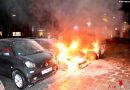Bayern: Autobrand und Verkehrsunfall Bus gegen Pkw in München