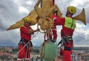 Bayern: 220 Sturmeinsätze in München → goldene Engelsfigur auf 45 m in Gefahr