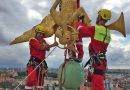 Bayern: 220 Sturmeinsätze in München → goldene Engelsfigur auf 45 m in Gefahr